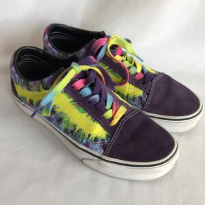 Vans Old Skool navy and tie dye lace-up sneakers